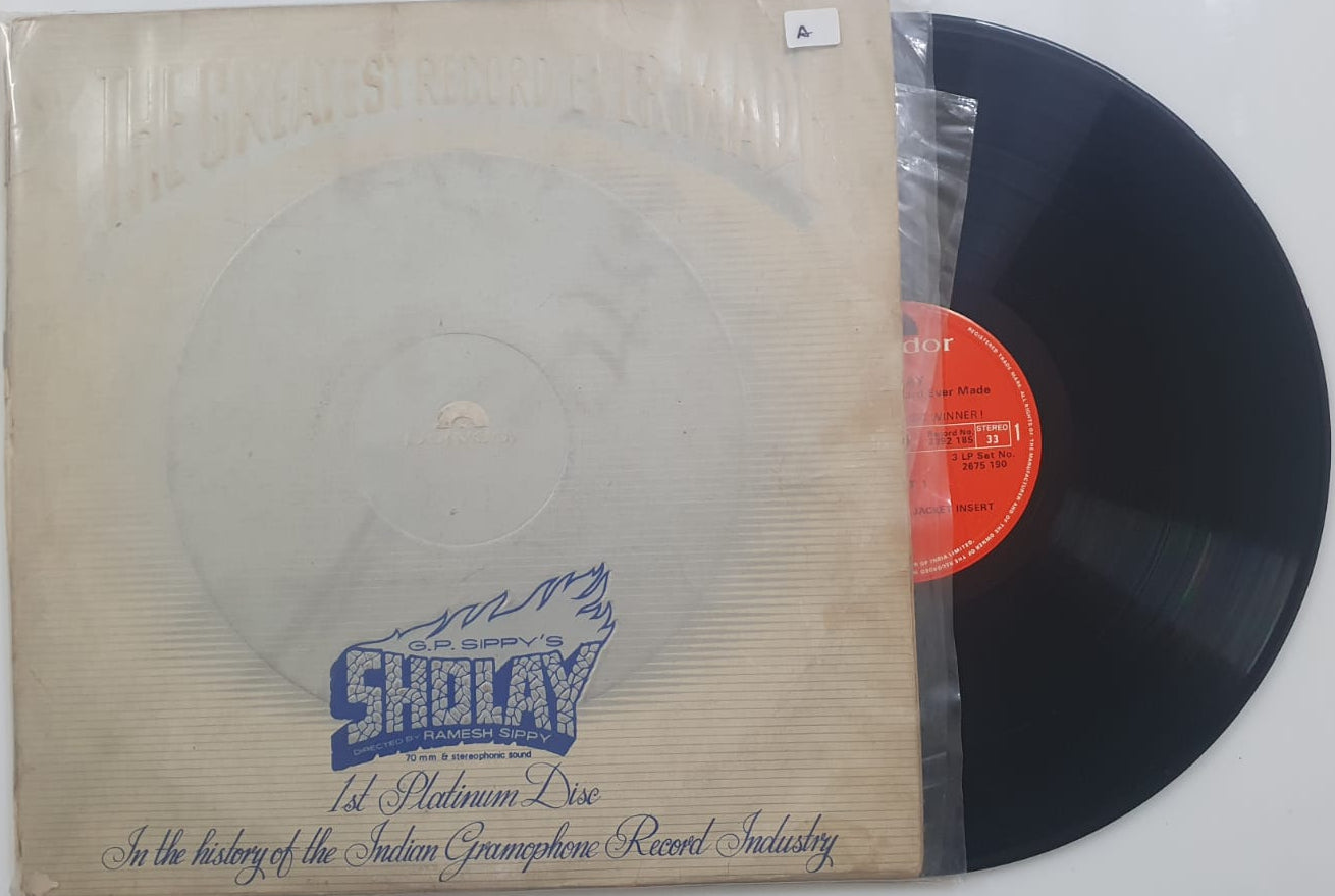 SHOLAY– Original Bollywood Soundtrack Vinyl Record LP