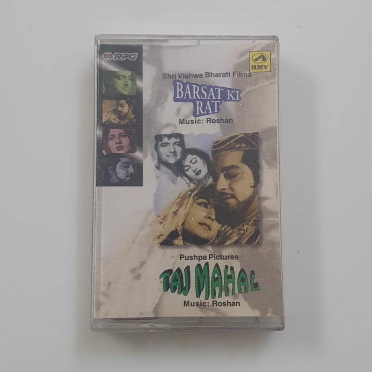 Vintage Audio Cassette (Used) – Barsaat Ki Raat / Taj Mahal | Hindi Film Soundtracks | Roshan Classics | HMV