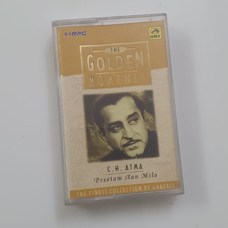 Vintage Audio Cassette (Used) – C.H. Atma | The Golden Moments | Hindi Ghazals Collection | HMV RPG