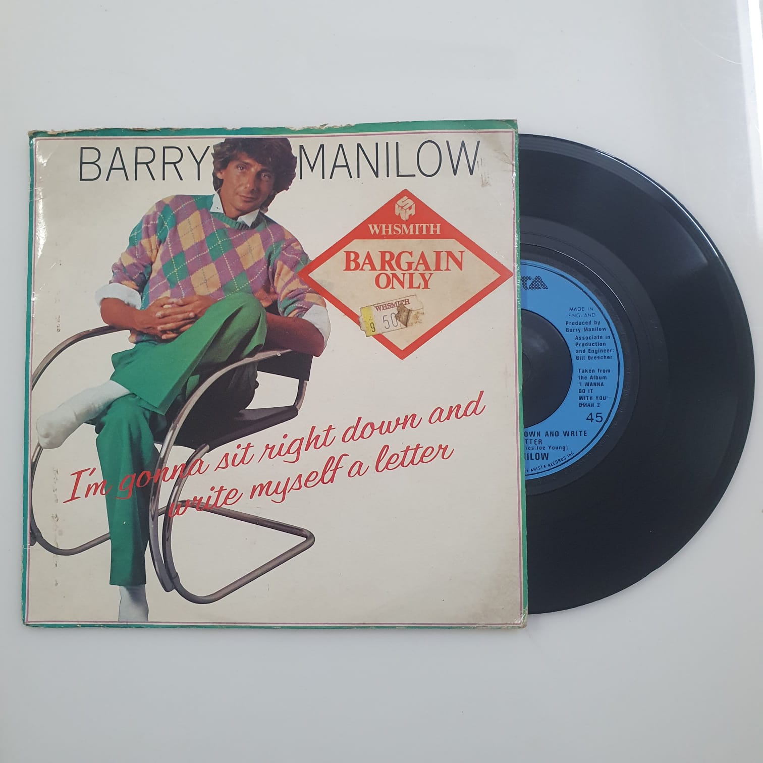 Barry Manilow – I'm Gonna Sit Right Down and Write Myself a Letter (45 RPM Single)